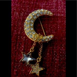 Nolan Miller Moon and Stars pendant/brooch/pin(DS)